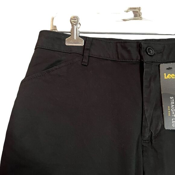 NWT! Lee black relaxed fit straight leg mid rise pants - Picture 6 of 11